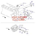 Болт шестерни "B" ГРМ двигателя 4HG1/4HK1 ISUZU (М8Х23 шестигранная головка),=Isuzu Original=
