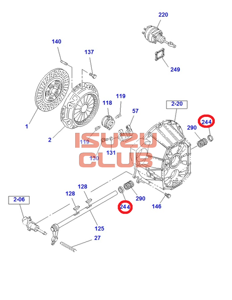 Схема Сальник оси вилки сцепления ISUZU Богдан/FSR90/FVR34 =Isuzu Original= *7552957360*