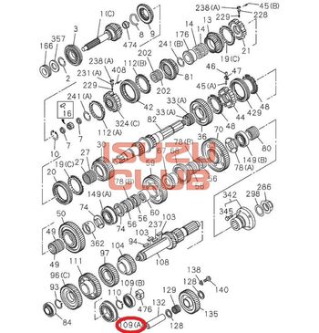 Фотография Подшипник большой промежуточного вала КПП MJX ISUZU EXZ51 =Isuzu Original= *1098101860*