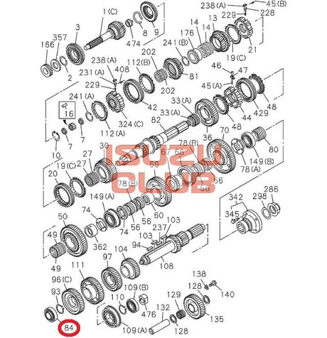 Схема Подшипник передний промвала КПП MJT7S CYZ52 =Isuzu Original= *1098102410*