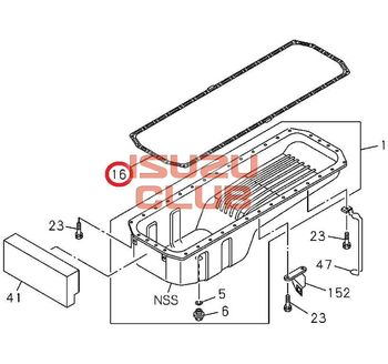 Фотография Прокладка поддона двигатель 6WF1/6WG1 ISUZU =Isuzu Original= *1113671300*