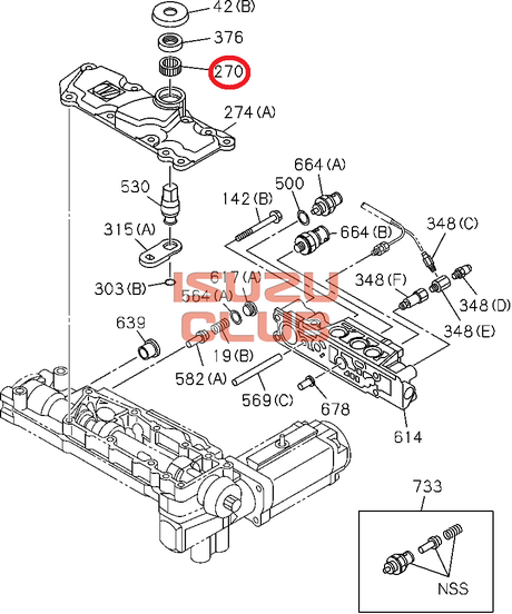Схема Подшипник вала выбора передач КПП ISUZU FVR34 =Isuzu Original= *1335494590*