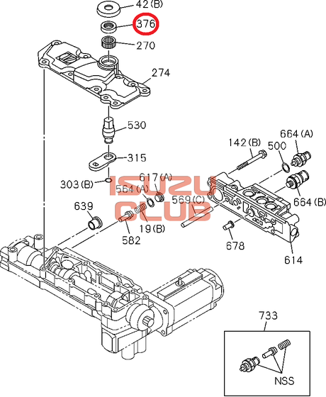 Схема Сальник вала выбора передач КПП ISUZU FVR34 =Isuzu Original= *1335494620*