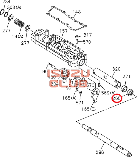 Схема Сальник вала переключения передач КПП ISUZU FVR34 =Isuzu Original= *1335495440*
