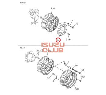 Фотография Колпак колесного диска ISUZU FVR34/CYZ52/CYZ51 =Isuzu Original= *1431390650*