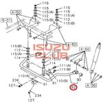 Стабилизатор передний в сборе с сайлентблоками FSR90/FSR34 =Isuzu Original= *1517701140*