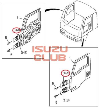 Фотография Петля двери CYZ51/EXZ51/EXZ52 верхняя =Isuzu Original= *1647800883*
