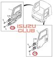 Петля двери водителя и пассажира нижняя CYZ51/EXZ51/EXZ52 =Isuzu Original= *1647800982*