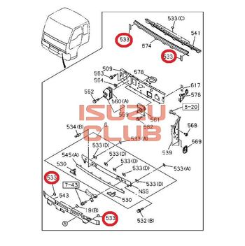 Фотография Уплотнитель кронштейна панели =Isuzu Original= *1767780463*