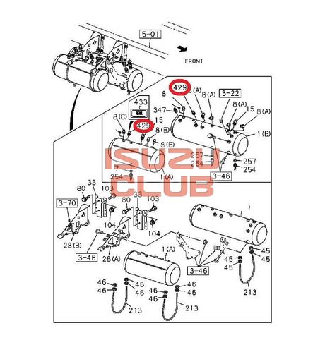 Схема Датчик давления воздуха тормозной системы NQR90/FSR90/FVR34 =Isuzu Original=