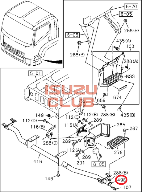 Схема Отражатель боковой ISUZU FVR34 =Isuzu Original= *1822900110*