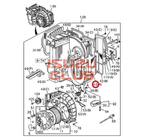 Схема Фильтр салонный ISUZU CYZ51/EXZ51 =Isuzu Original= *1835799930*