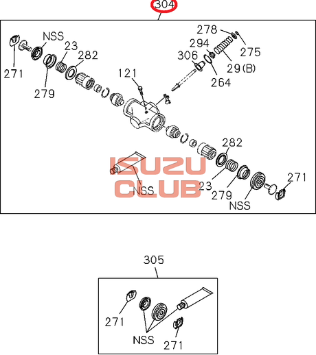 Схема Ремкомплект тормозного цилиндра ISUZU CYZ51/CYZ52/FVR34 (пыльники и пружины) =Isuzu Original= *1855764030*