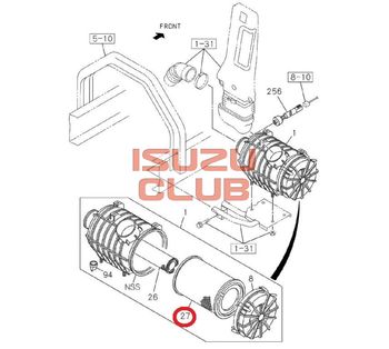 Фотография Фильтр воздушный внешний (основной) 4HK1/6HK1 (Е4/5) ISUZU FSR90/FSR34 =Isuzu Original= *1876101130*