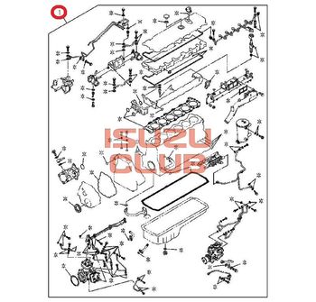 Фотография Комплект прокладок двигателя полный 6WF-1TC ISUZU CYZ51 =Isuzu Original= *1878132300/1878146570/1878155860*