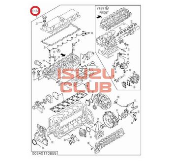 Фотография Комплект прокладок на двигатель 6HK1 HITACHI/JCB =Isuzu Original= *1878156071*
