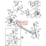 Ремкомплект шкворня ISUZU FSR90 левый =Isuzu Original=