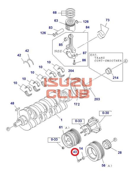 Схема Болт шкива коленвала NMR85/NLR85 4JJ1-T(1 болт) =Isuzu Original= *5090002732*
