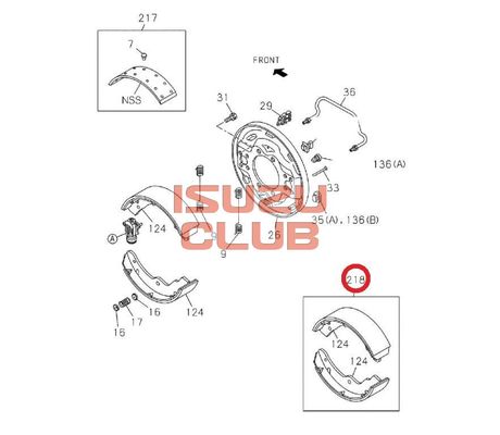 Схема Колодки тормозные ISUZU NMR85 =Isuzu Original= *5878320470*