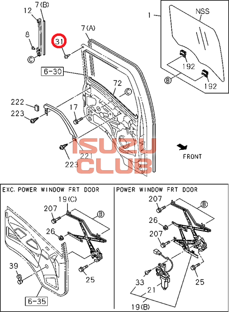 Схема Упор двери резиновый =Isuzu Original= *8943585810*