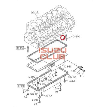 Фотография Прокладка поддона двигателя 6HK1 ISUZU FVR34 =Isuzu Original= *8943906171*