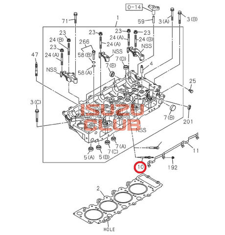 Схема Свеча накала ISUZU двигатель 4HK1/6HK1/4JJ1 =Isuzu Original= *8943907776*