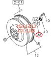 Шайба (пластина) подшипника маховика ISUZU мотор 4HK1/6HK1 =Isuzu Original= *8943974961*