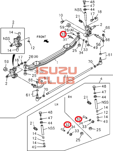 Схема Палец шкворня (клин) ISUZU N-серии =Isuzu Original= *8971419452*