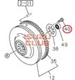 Болт маховика ISUZU M16X42 4HK1 =Isuzu Original= *8971780130*