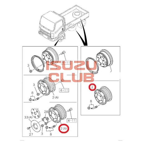 Схема Диск колесный R16Х5.5 ISUZU NMR85 =Isuzu Original= *8972336640*