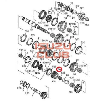 Фотография Шестерня КПП 4-й передачи ISUZU MYY6S =Isuzu Original= *8972412300*