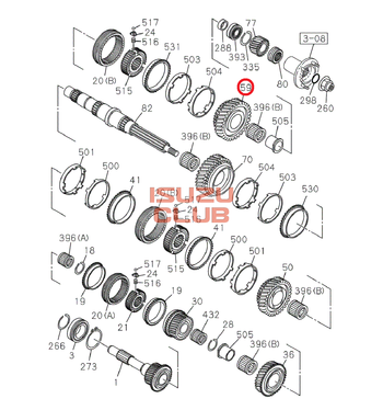 Фотография Шестерня КПП MZZ6 задней передачи ISUZU КПП MZZ6 =Isuzu Original= *8972412430*
