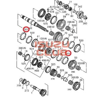 Фотография Кольцо муфты синхронизатора 2-3 передачи стопорное внутреннее ISUZU КПП MYY5/MYY6 =Isuzu Original= *8972413121*