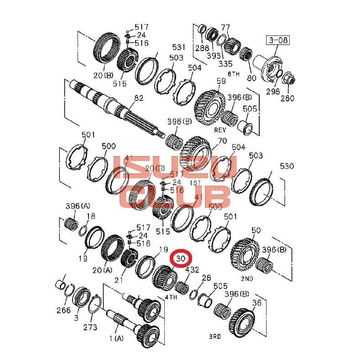 Фотография Шестерня КПП MZZ6 ISUZU 4-й передачи =Isuzu Original= *8972526280*