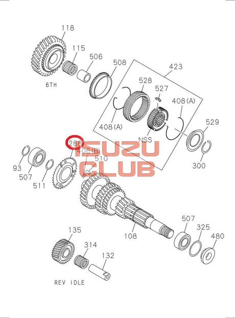 Схема Пластина антивибрационная промвала КПП MYY6S NQR90/NPR75 =Isuzu Original= *8972526841*