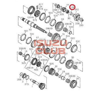 Фотография Кольцо подшипника вторичного вала КПП MYY6 =Isuzu Original= *8972529371*