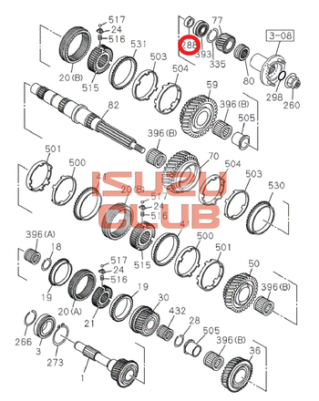Фотография Шайба упорная подшипника вторвала КПП MZZ6 =Isuzu Original= *8972529410*