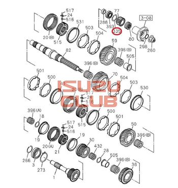 Фотография Кольцо стопорное вторвала КПП MZZ6 =Isuzu Original= *8972547200*