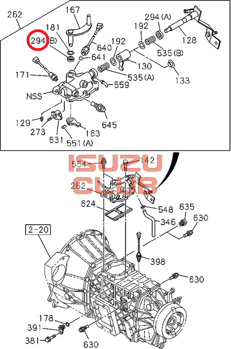 Схема Сальник кулисы ISUZU КПП MZZ6/MYY5 =Isuzu Original= *8973056620*