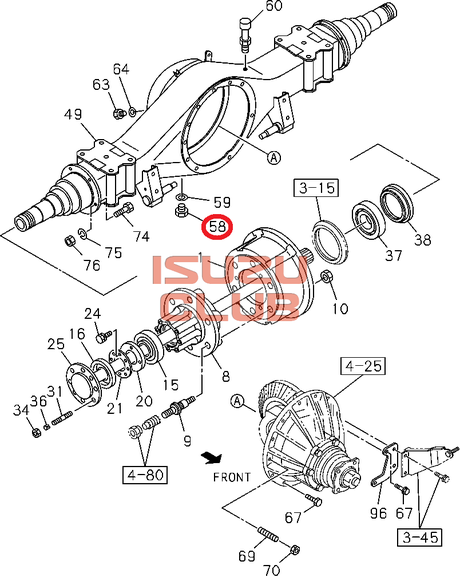 Схема Пробка сливная картера редуктора N-серия =Isuzu Original= *8971098690*