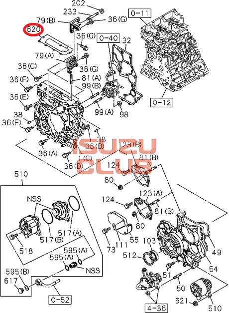 Схема Прокладка ГБЦ 4JJ1 (2-я часть) ISUZU NLR85/NMR85 Т=1,45 (2 метки) =Isuzu Original= *8973316312*