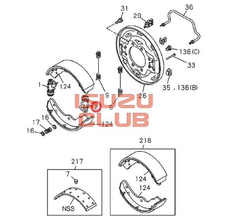 Схема Цилиндр тормозной задний левый без прокачки ISUZU NMR85 =Isuzu Original= *8973496890*