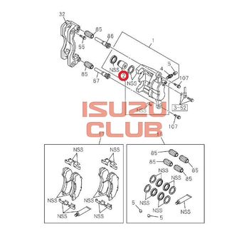 Фотография Поршень тормозного суппорта переднего ISUZU NLR85 =Isuzu Original= *8973652560*