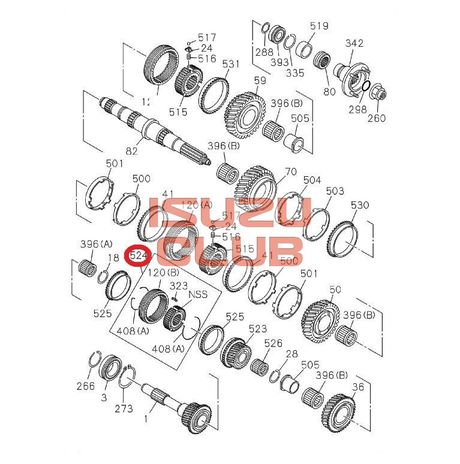 Схема Муфта синхронизатора 4-5 передачи КПП MYY5T/MYY6S =Isuzu Original= *8973665260*