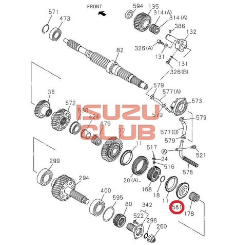 Схема Муфта 5-й передачи КПП MZW6P =Isuzu Original= *8981372551*