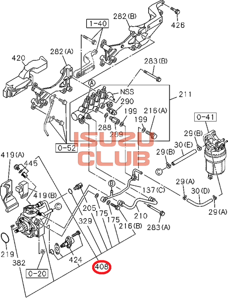 Схема Насос (ТНВД) топливный высокого давления 4JJ1 ISUZU NLR/NMR85 =Isuzu Original= *8973815556*