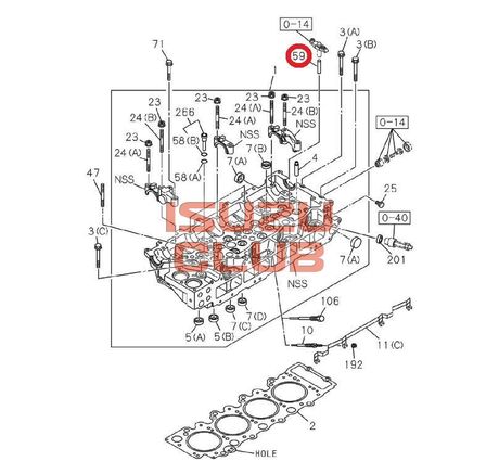 Схема Втулка направляющая моста клапана двигателя ISUZU 4HK1/6HK =Isuzu Original= *8973816031*