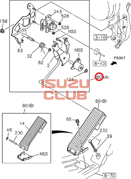 Схема Педаль газа электронная в сборе N-серия =Isuzu Original= *8973873583*