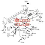 Замок фиксации кабины с левой стороны ISUZU NPR75/NQR90/NLR/NMR85 =Isuzu Original= *8974102703*