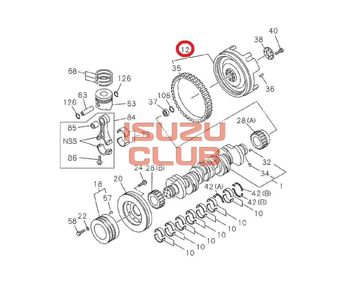 Фотография Маховик двигателя 6HK1 ISUZU FVR34 =Isuzu Original= *8976024632*